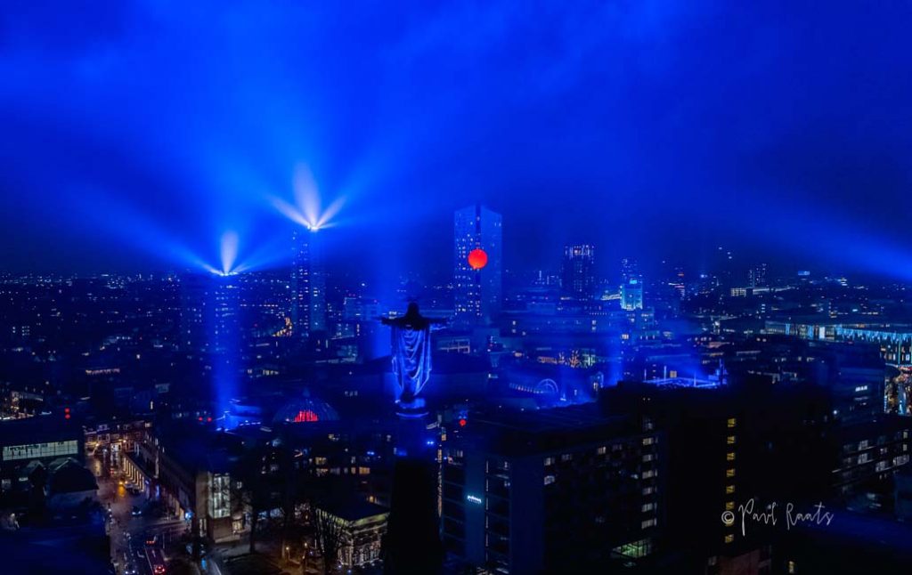 sends hope to the world with largest-ever site-specific light artwork - Association